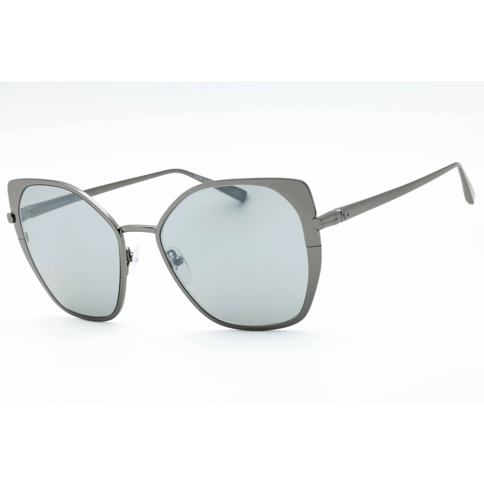 Longchamp Women's Sunglasses - Silver Metal Full Rim Butterfly Frame | LO175S 040