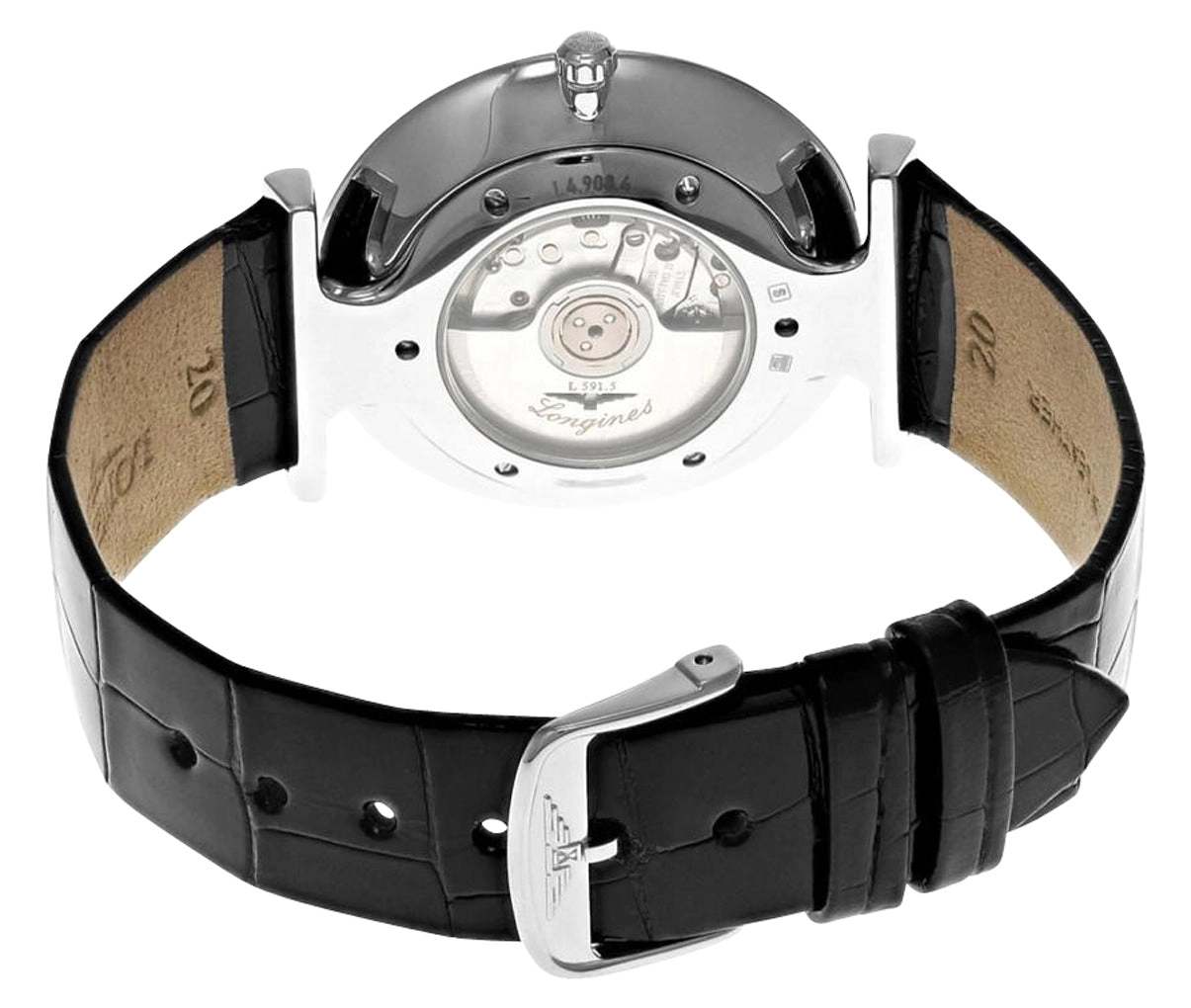 Longines La Grande Classique Automatic Stainless Steel Silver Dial Black Leather Strap Unisex Watch L4.908.4.71.2