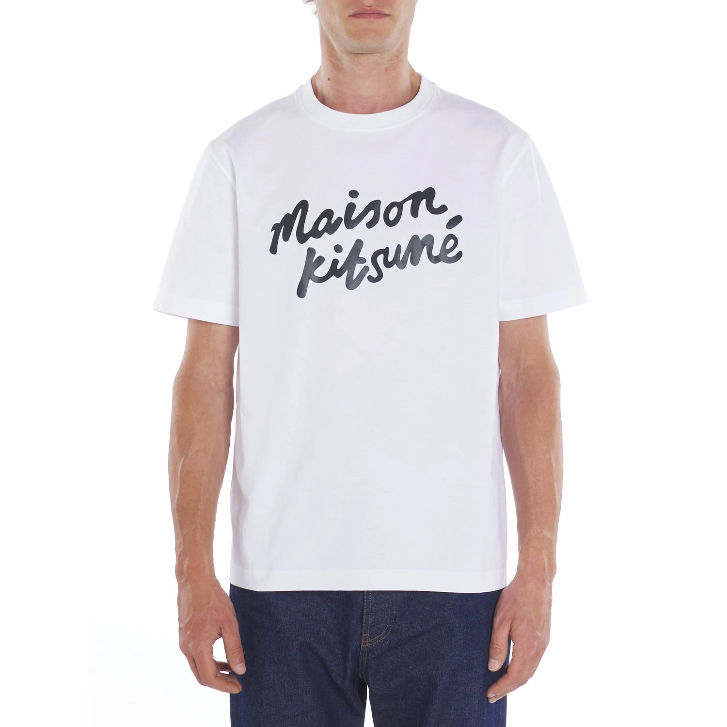 Maison Kitsune Handwriting Comfort Tee Shirt White / Black