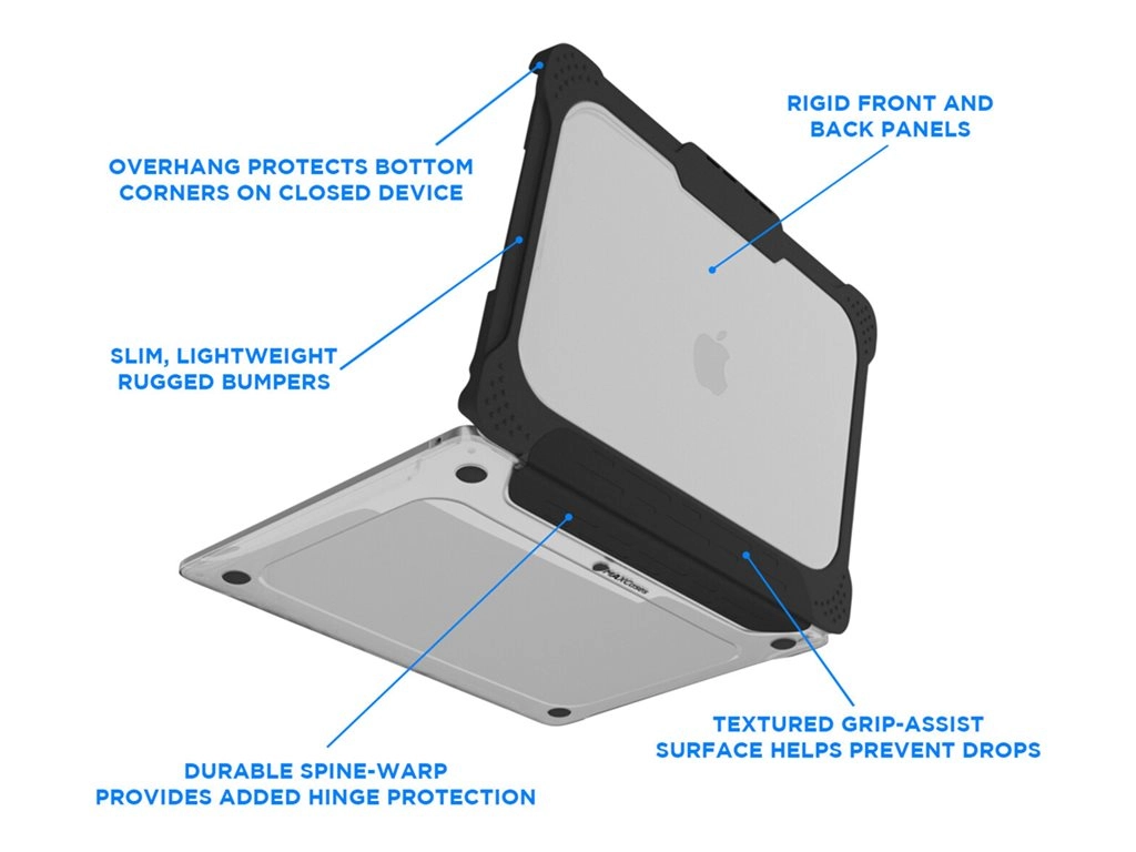 MAXCases Extreme Shell L - Notebook shell case - 13.3 - black AP-ESL-MBA-13M2-BCLR