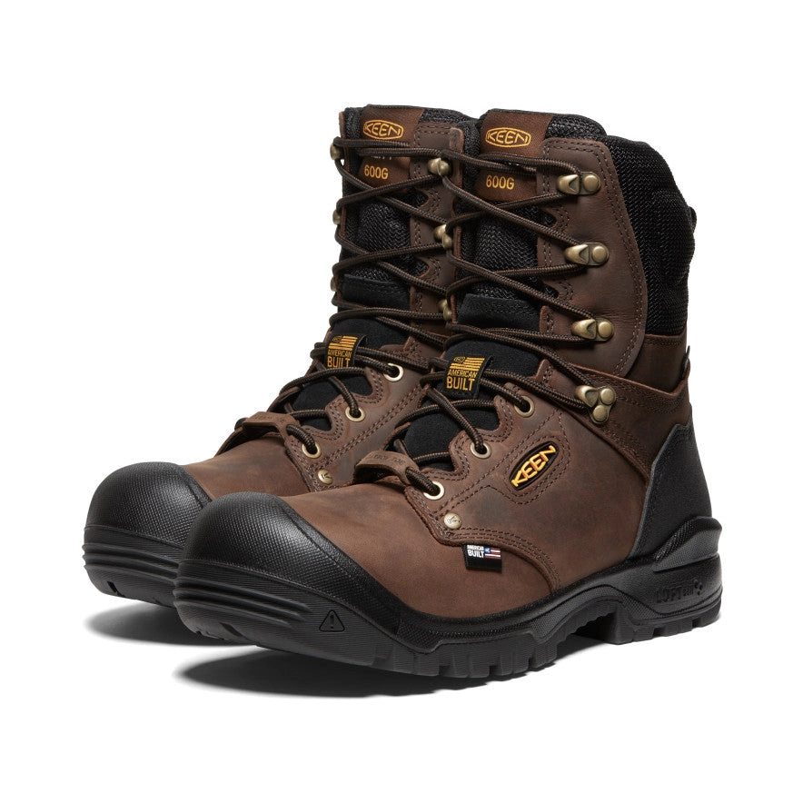 Men's Independence 8" Insulated Waterproof Boot (Carbon Toe)  |  Dark Earth/Black
