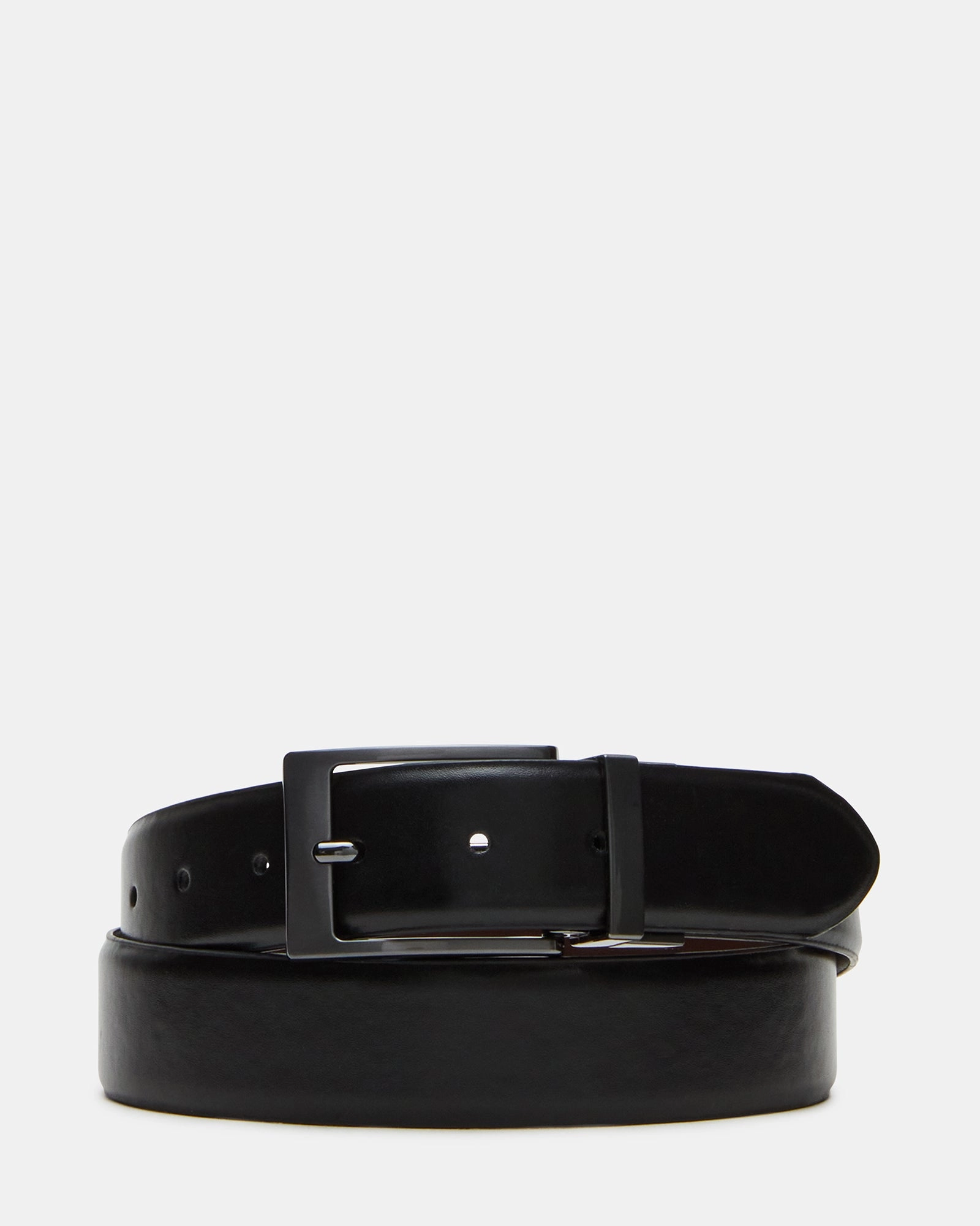 MEN'S REVERSIBLE BURNISHED BELT BLACK/BROWN