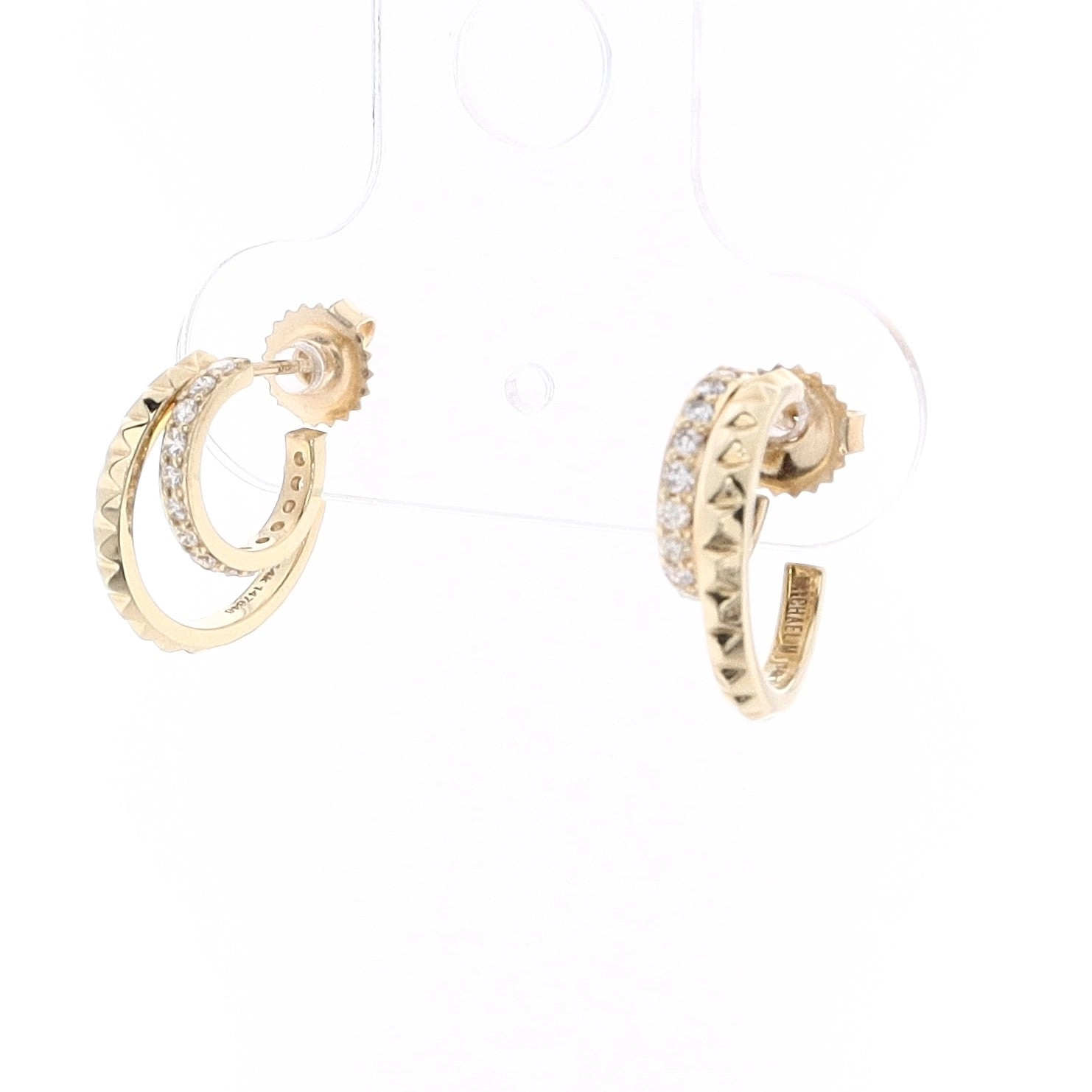 Michael M. 14k Tetra Double Huggie Hoops