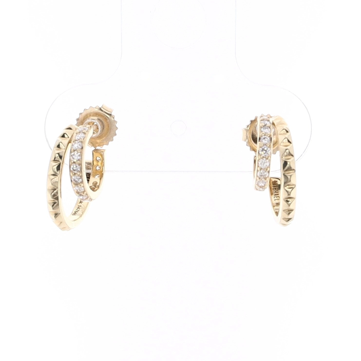 Michael M. 14k Tetra Double Huggie Hoops