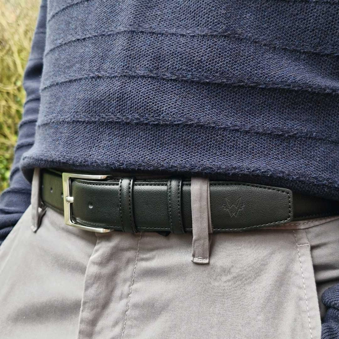 Miller Classic Vegan Leather Belt | Black