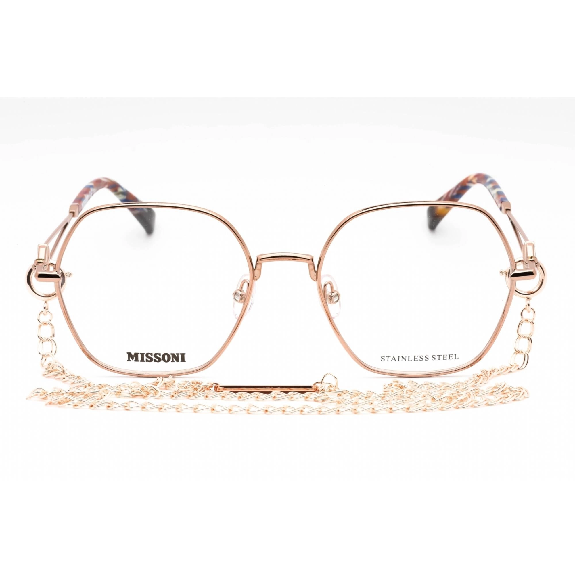 Missoni Women's Eyeglasses - Gold Copper Metal Geometric Full Rim Frame | MIS 0055 DDB