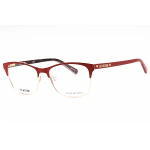 Moschino Love Women's Eyeglasses - Red Rectangular Full Rim Frame | MOL526 0C9A 00