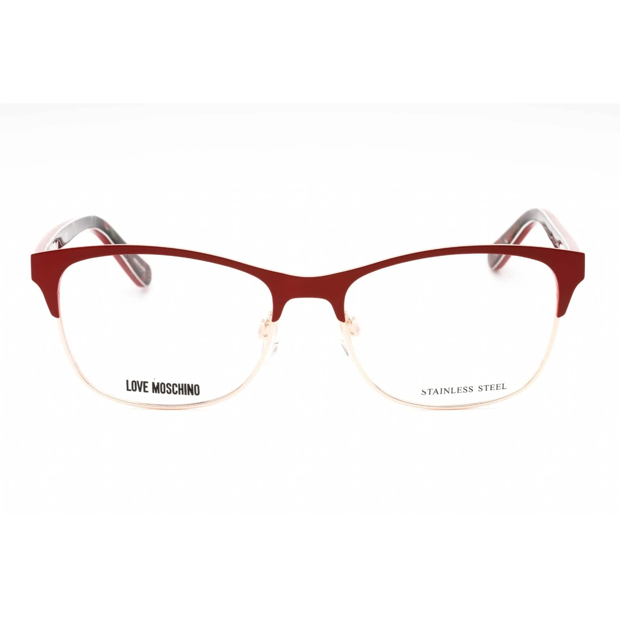 Moschino Love Women's Eyeglasses - Red Rectangular Full Rim Frame | MOL526 0C9A 00
