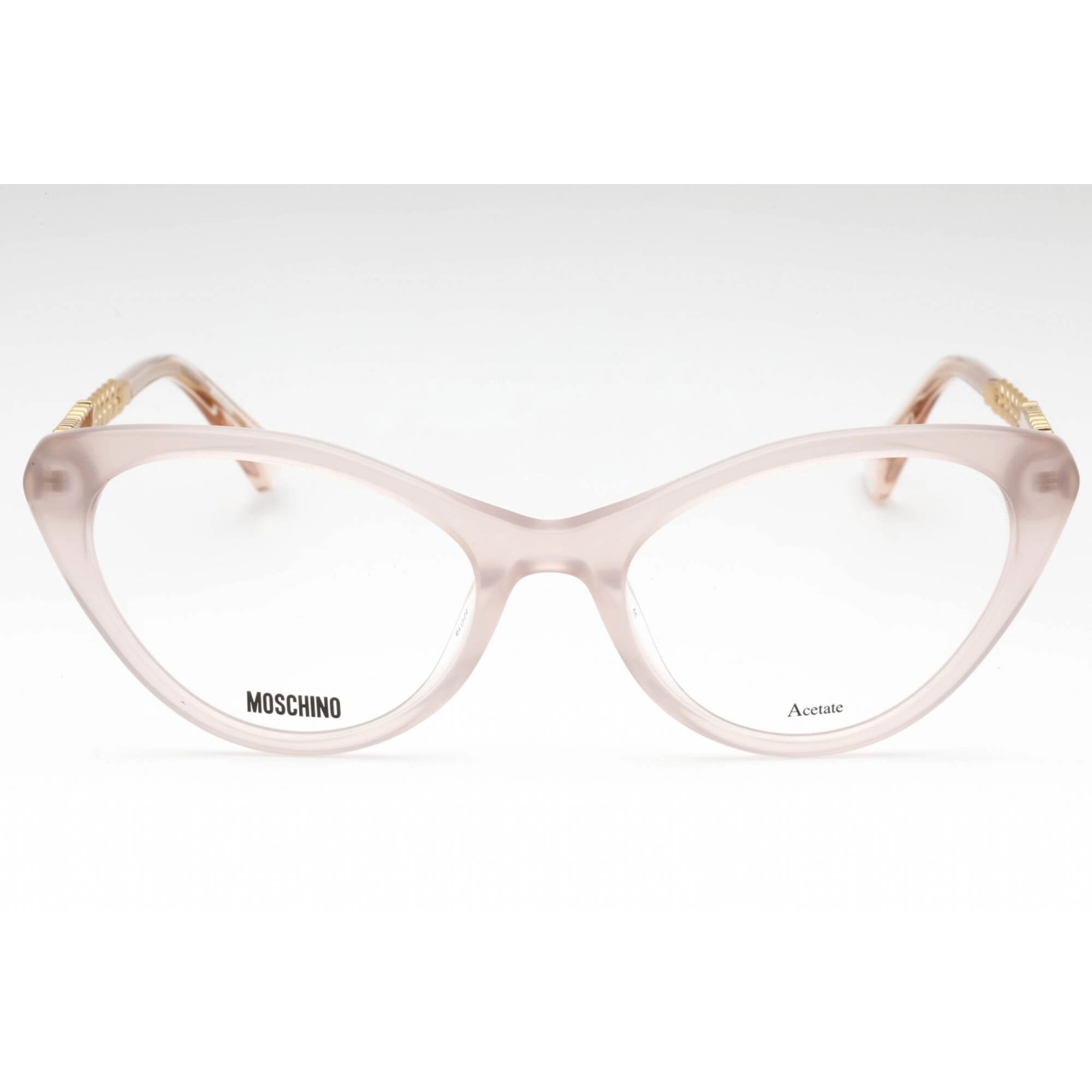 Moschino Women's Eyeglasses - Nude Acetate Cat Eye Shape Full Rim Frame | MOS626 FWM