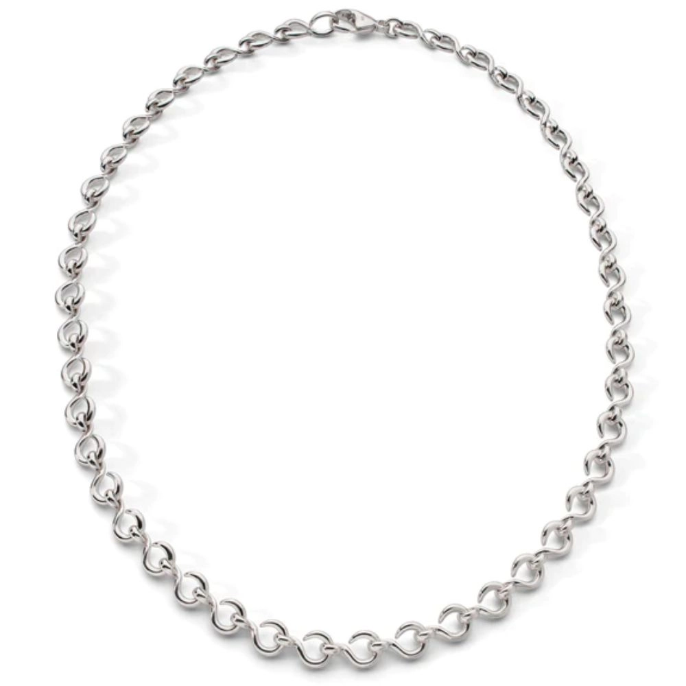 MRK The Twist Sterling Silver Petite Infinity Necklace