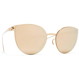 Mykita Women's Sunglasses - Champagne Gold Metal Butterfly Frame | BEVERLY F69 F69_CGD