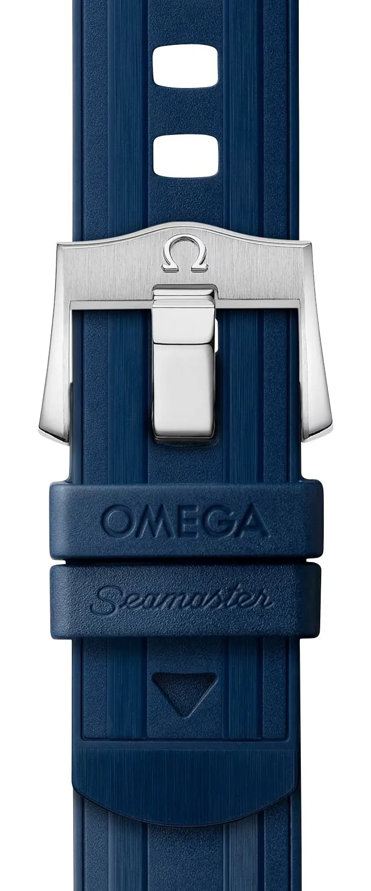 Omega Seamaster Diver 300M Automatic Chronometer Stainless Steel Blue Dial Blue Rubber Strap Date Mens Watch 210.32.42.20.03.001