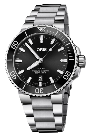 Oris Aquis Date Automatic Stainless Steel Black Dial Divers Mens Watch 733 7730 4134-07 8 24 05PEB