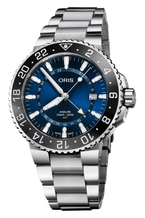Oris Aquis GMT Date Automatic Stainless Steel Blue Dial Divers Mens Watch 798 7754 4135-07 8 24 05PEB