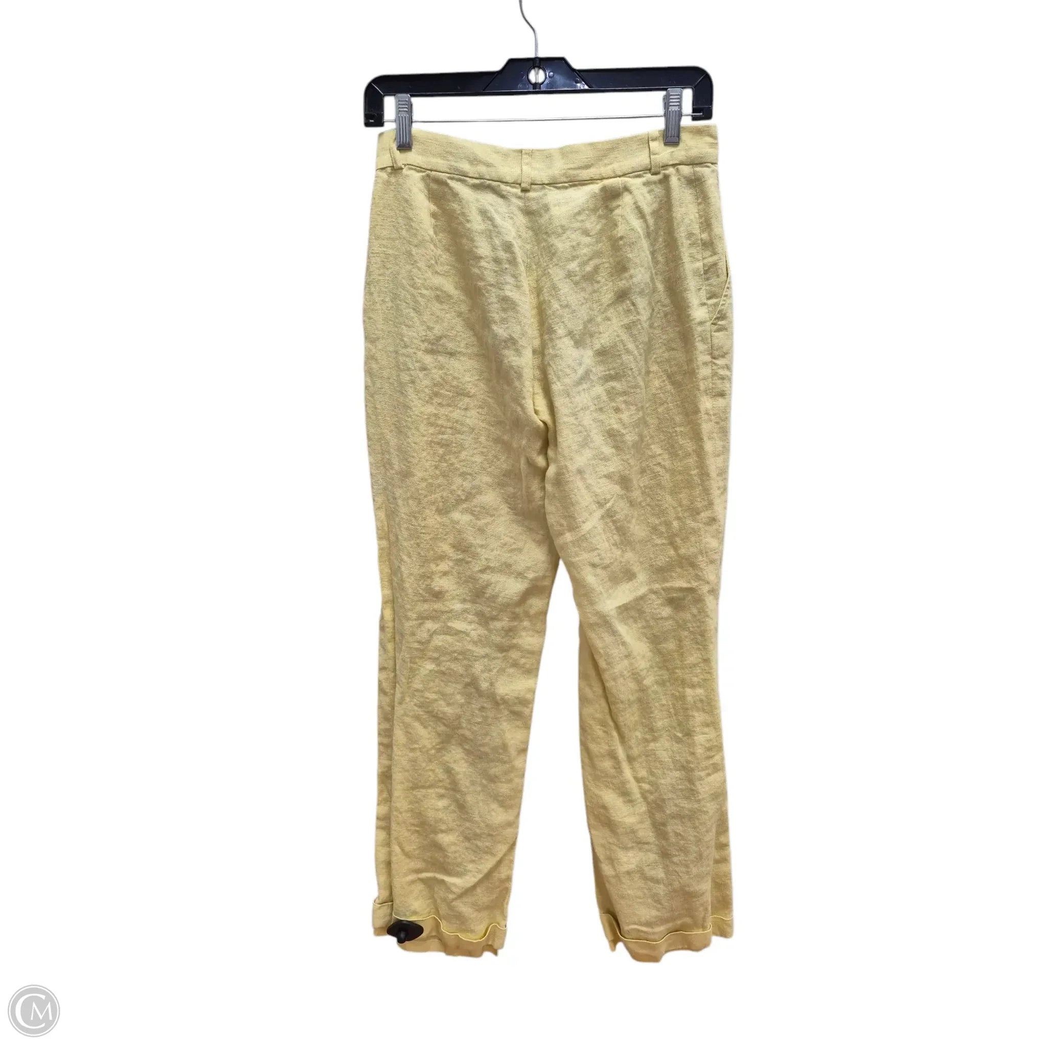Pants Linen By Lauren By Ralph Lauren In Yellow, Size: 4