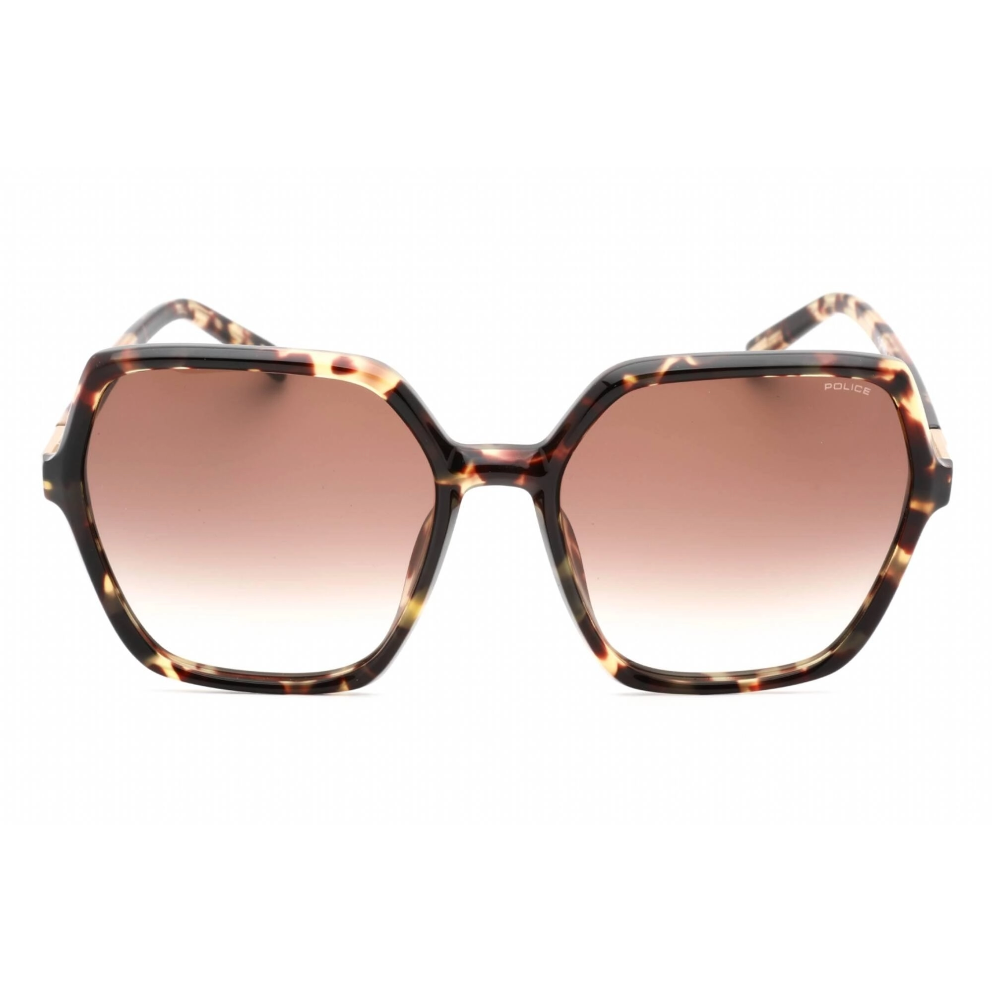 Police Women's Sunglasses - Shiny Havana/Soya Acetate Full Rim Frame | SPLF36M 05AW