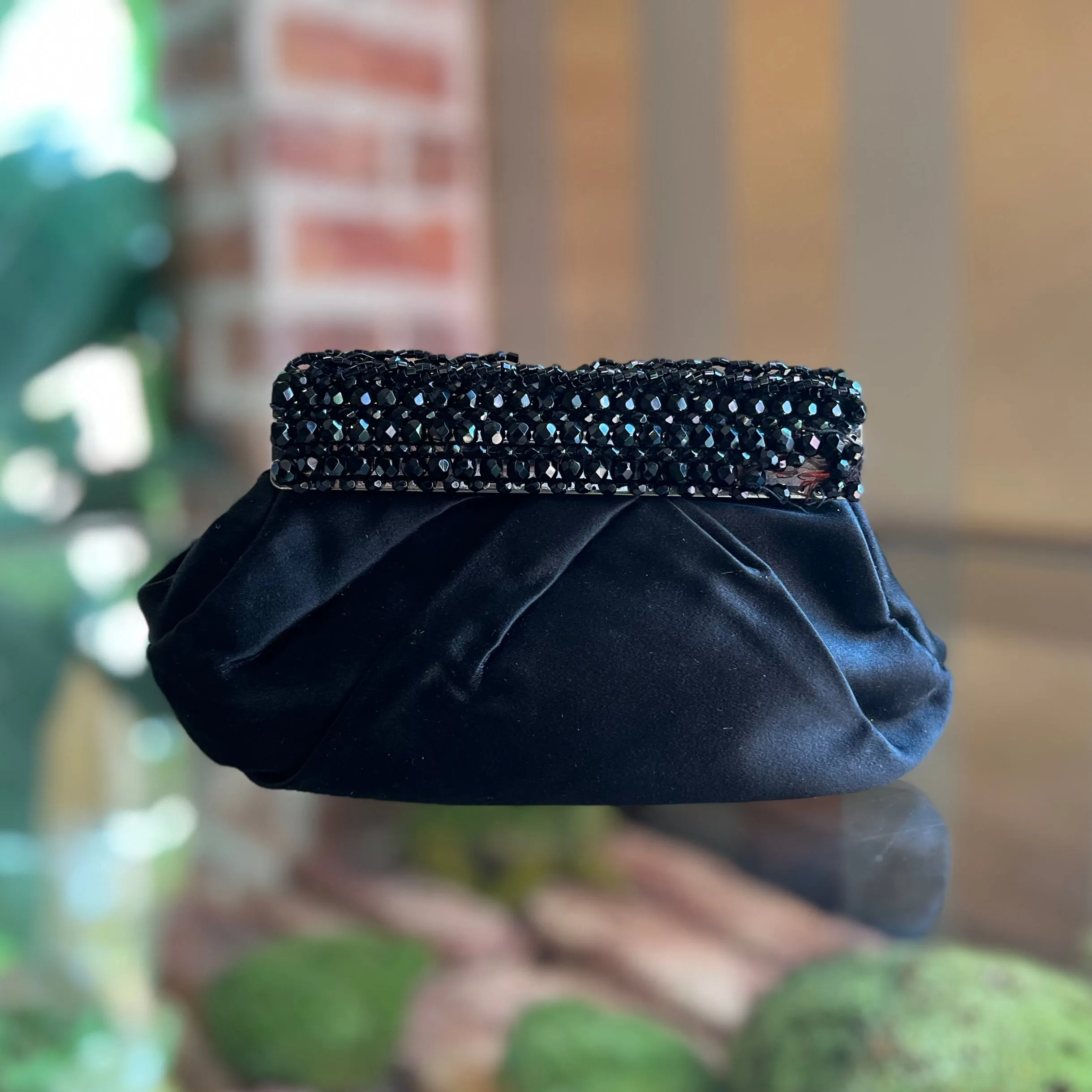 PRADA Crystal Satin Evening Clutch TS4009