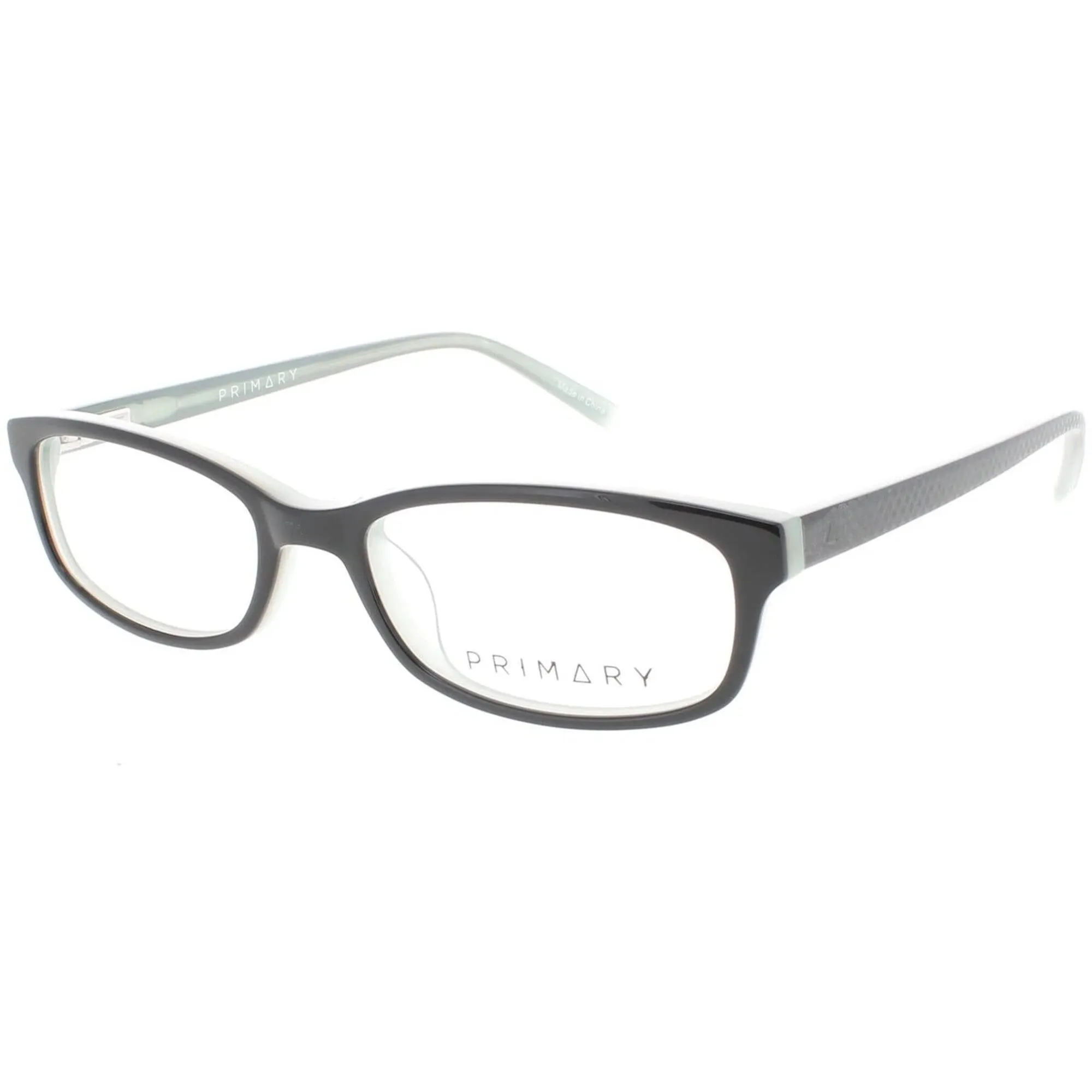 Primary Women's Eyeglasses - Demo Lens Plastic Rectangular Full Rim Frame | 1062 BLACK