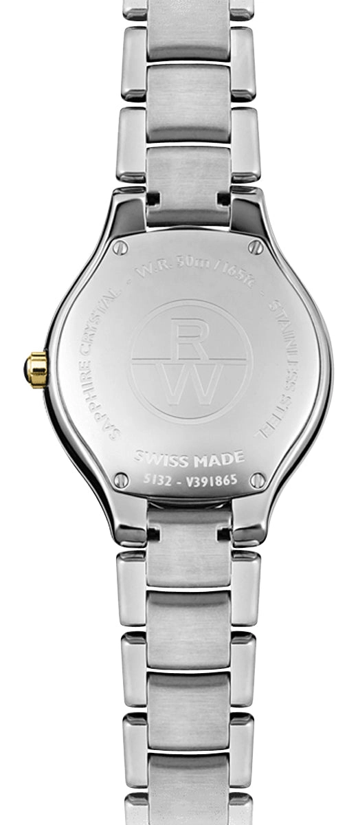 Raymond Weil Noemia Two-Tone Stainless Steel Red Dial Diamonds Quartz Womens Watch 5132-STP-00456