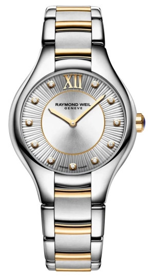 Raymond Weil Noemia Two-Tone Stainless Steel Silver Dial Diamonds Quartz Womens Watch 5132-STP-65181