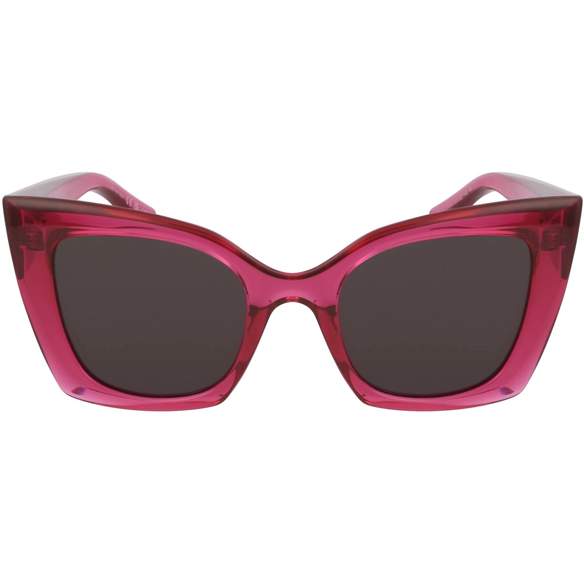 Saint Laurent Women's Sunglasses - Pink Acetate Cat Eye Frame Black Lens | SL552 004