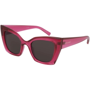 Saint Laurent Women's Sunglasses - Pink Acetate Cat Eye Frame Black Lens | SL552 004