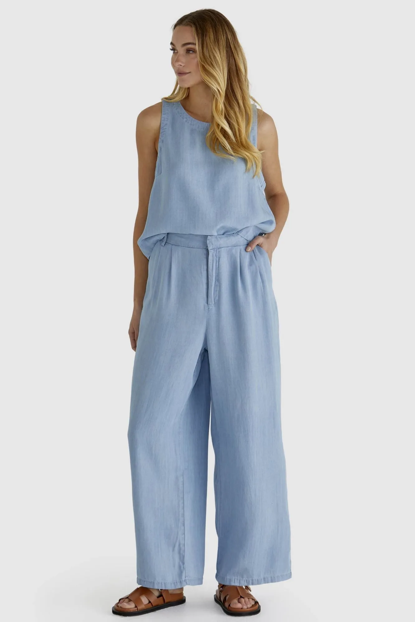 Sass Rye Pant Chambray