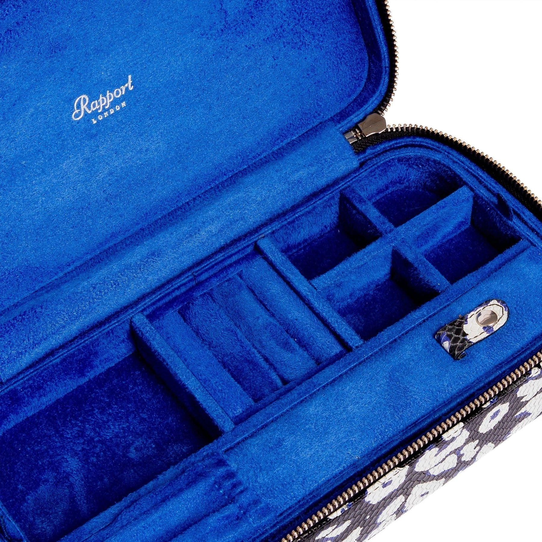 Sloane Jewellery Zip Case Rose Textured leather - Blue