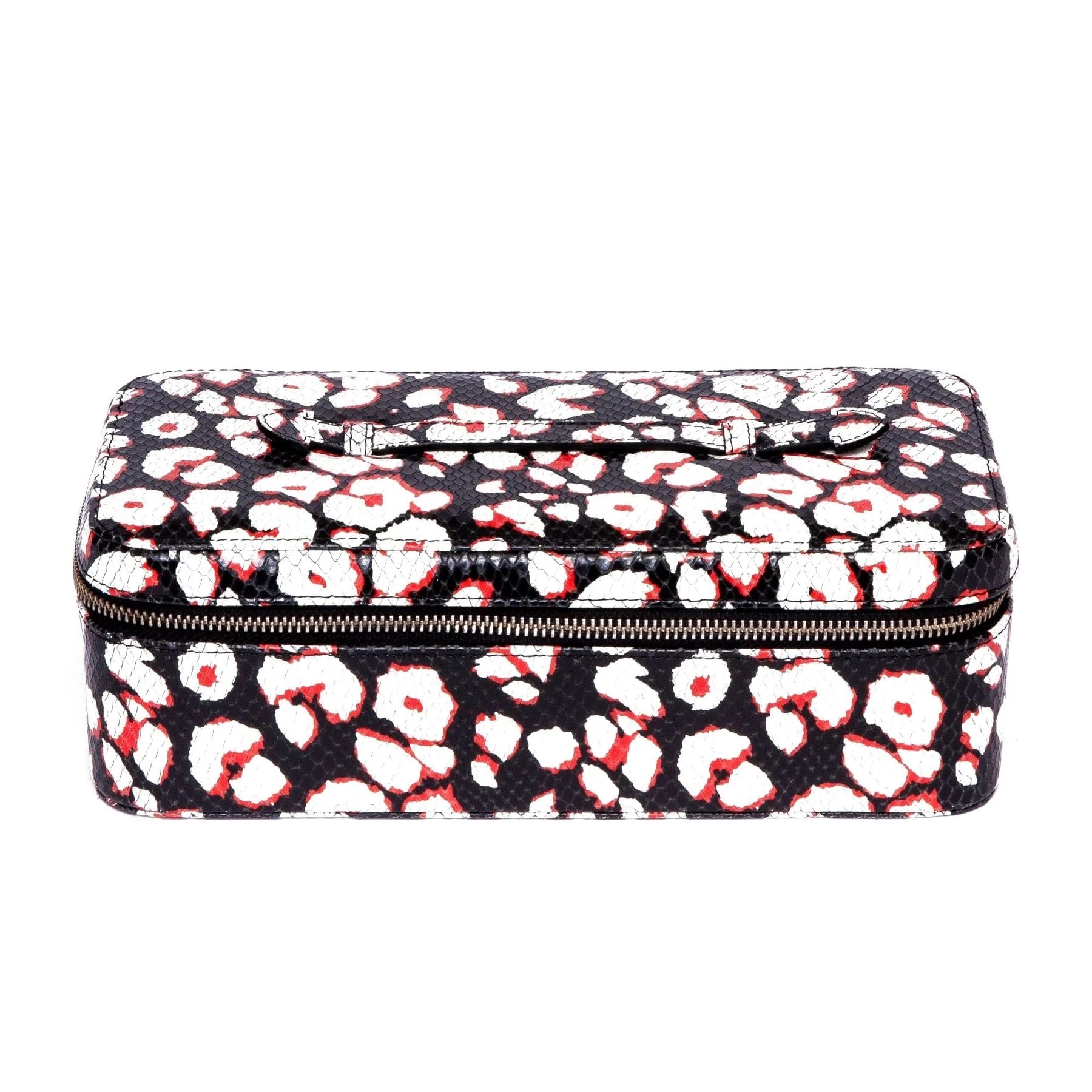 Sloane Jewellery Zip Case Rose Textured leather - Red