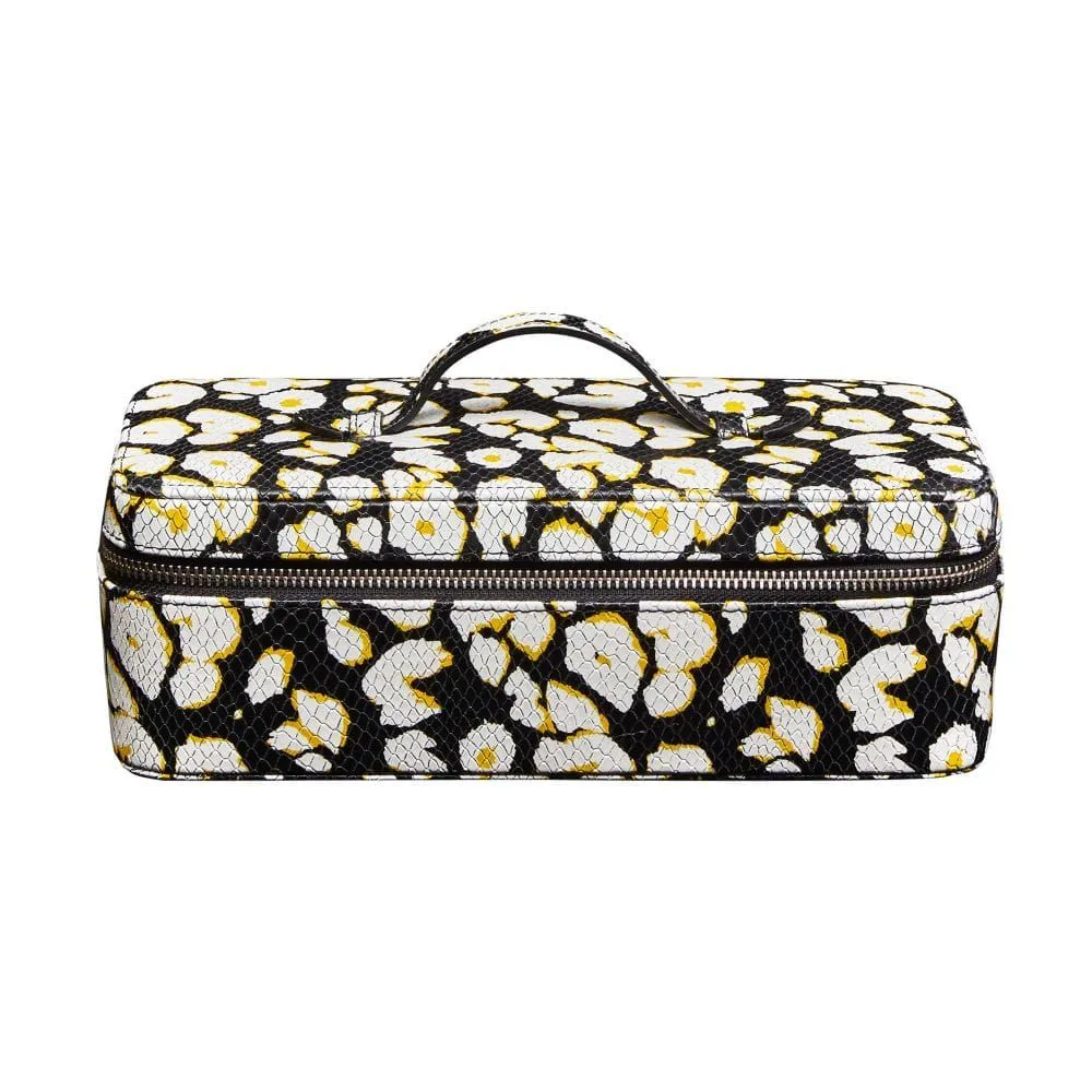 Sloane Jewellery Zip Case Rose Textured leather - Yellow