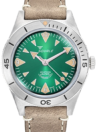 Super-Squale Big Arrows Green - Leather