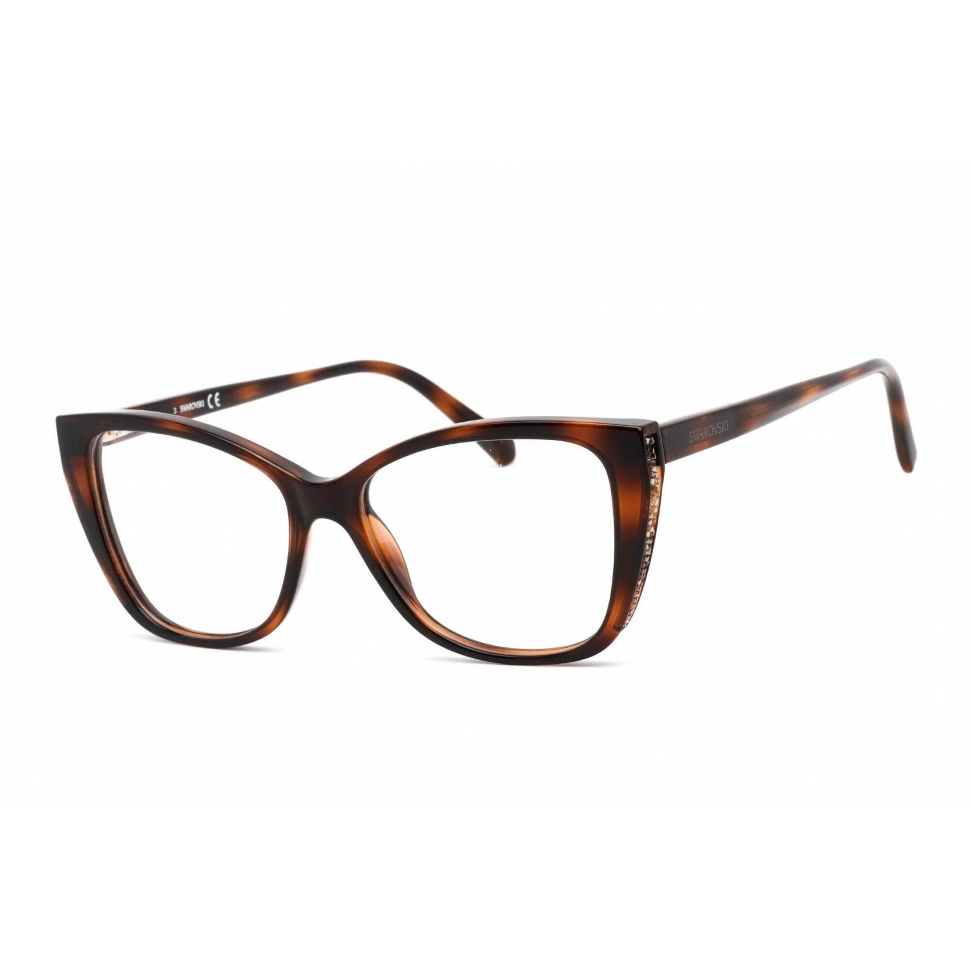 Swarovski Women's Eyeglasses - Butterfly Shape Dark Havana Plastic Frame | SK5290 052