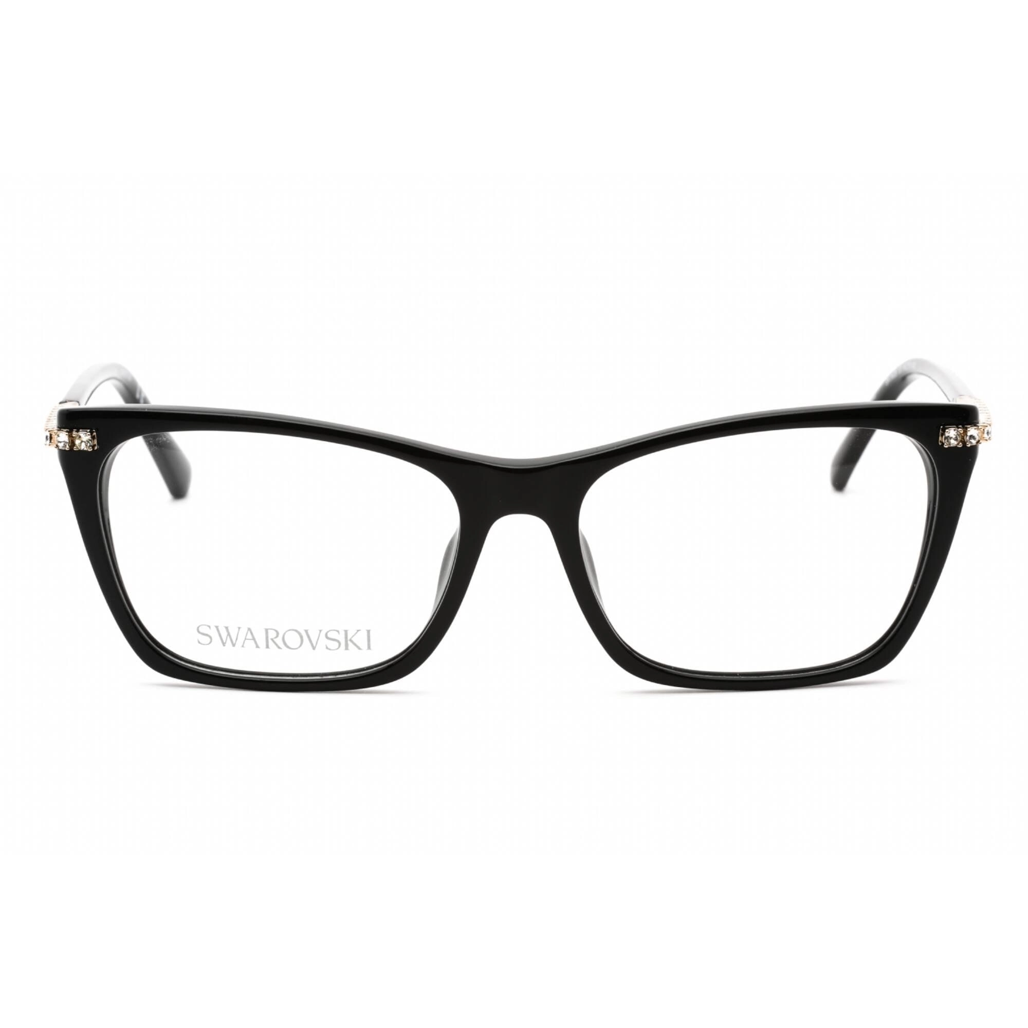 Swarovski Women's Eyeglasses - Butterfly Shape Shiny Black Plastic Frame | SK5426 001