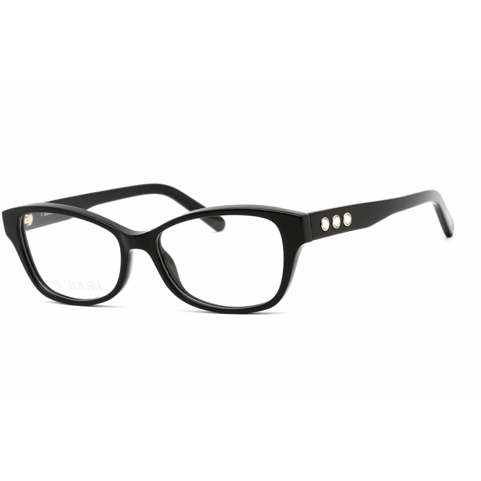 Swarovski Women's Eyeglasses - Full Rim Cat Eye Shiny Black Plastic Frame | SK5430 001