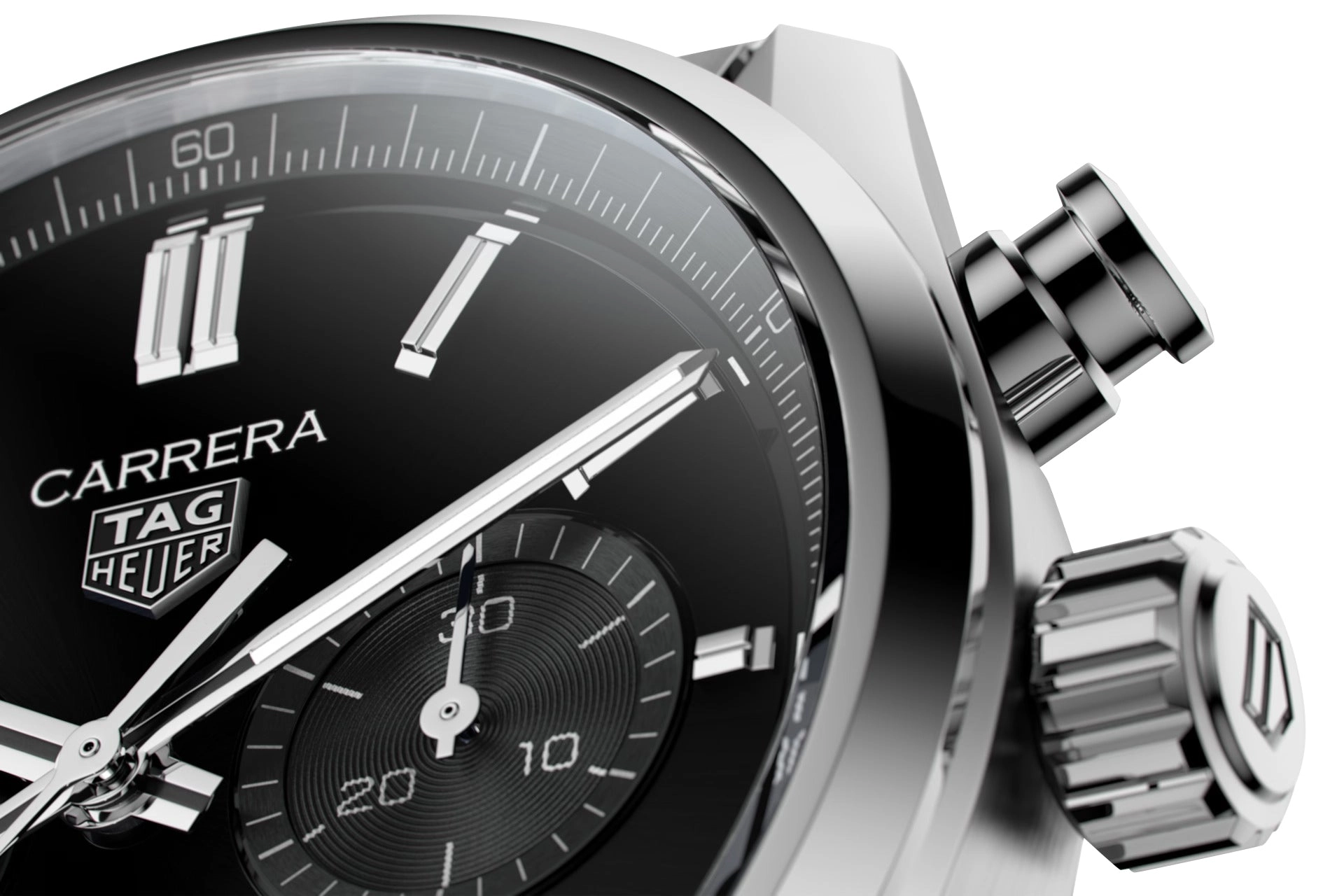 TAG Heuer Carrera Automatic Chronograph Stainless Steel Black Dial Date Mens Watch CBN2010.BA0642