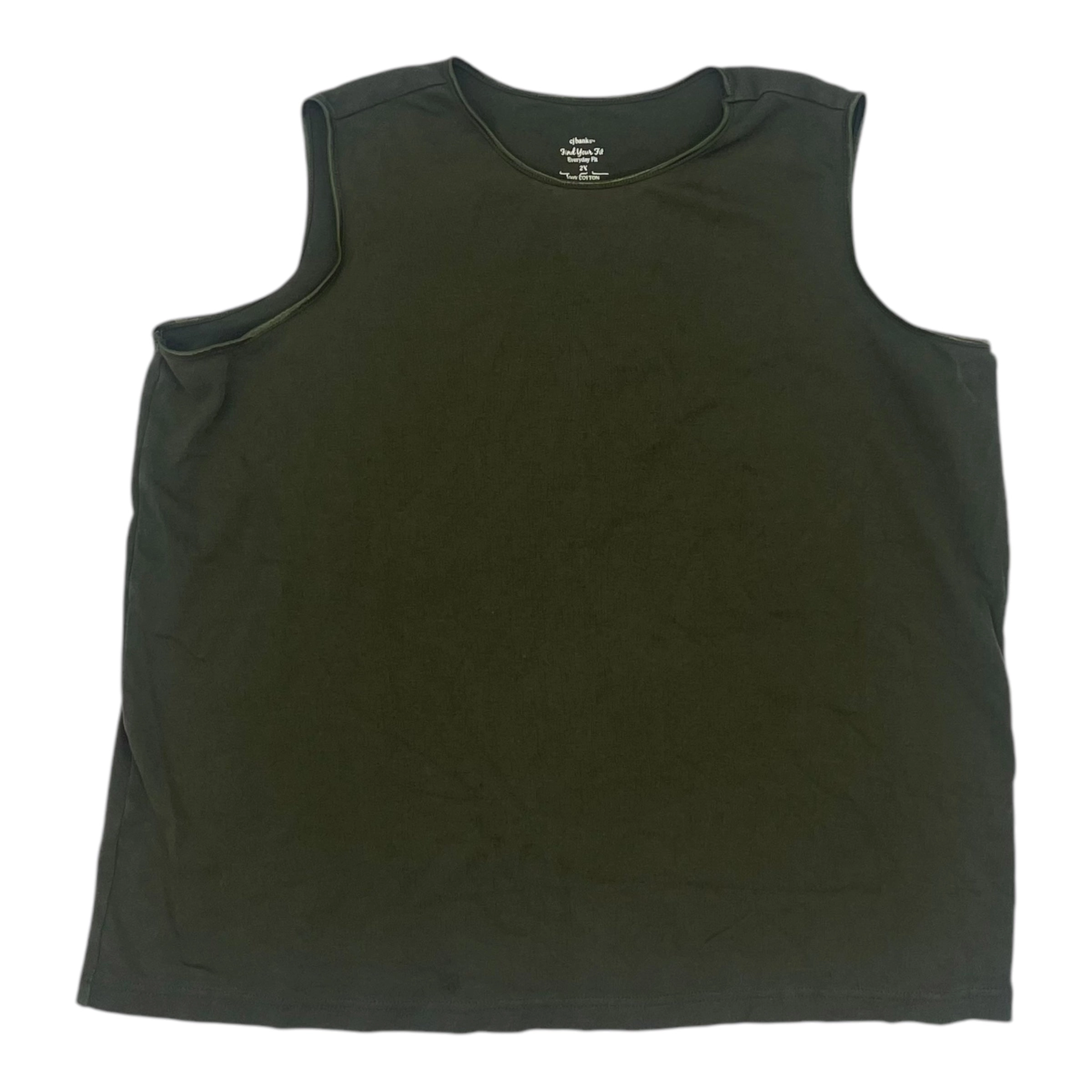Tank Top By Cj Banks In Green, Size:2X