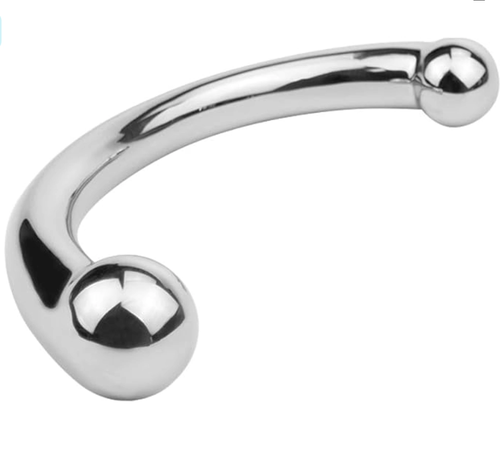 THE DOUBLE ENDED STAINLESS STEEL ANAL HOOK WAND