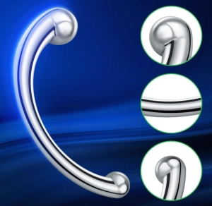 THE DOUBLE ENDED STAINLESS STEEL ANAL HOOK WAND