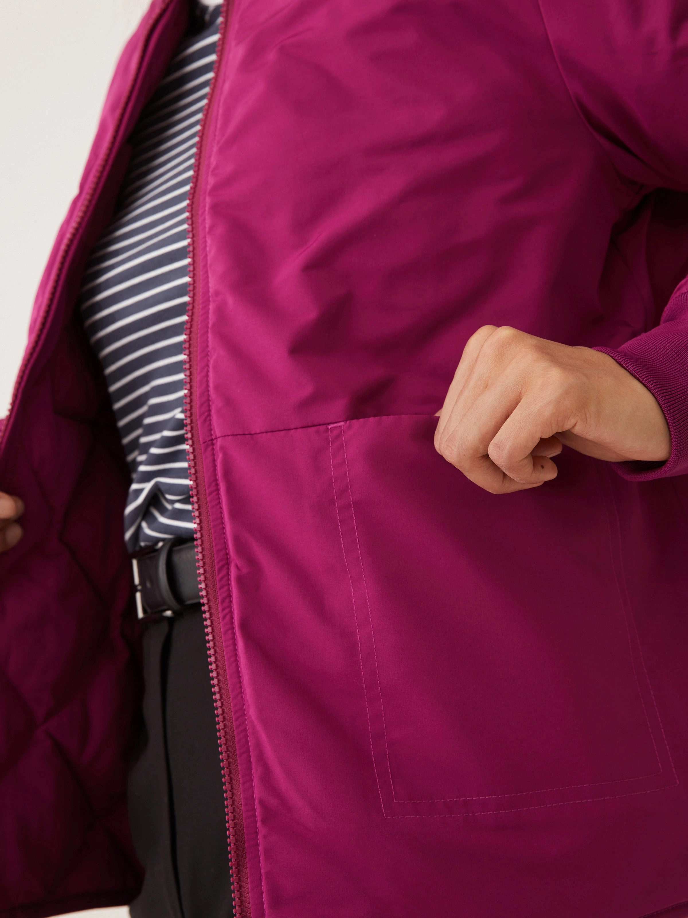 The Skyline Reversible Bomber in Dark Pink