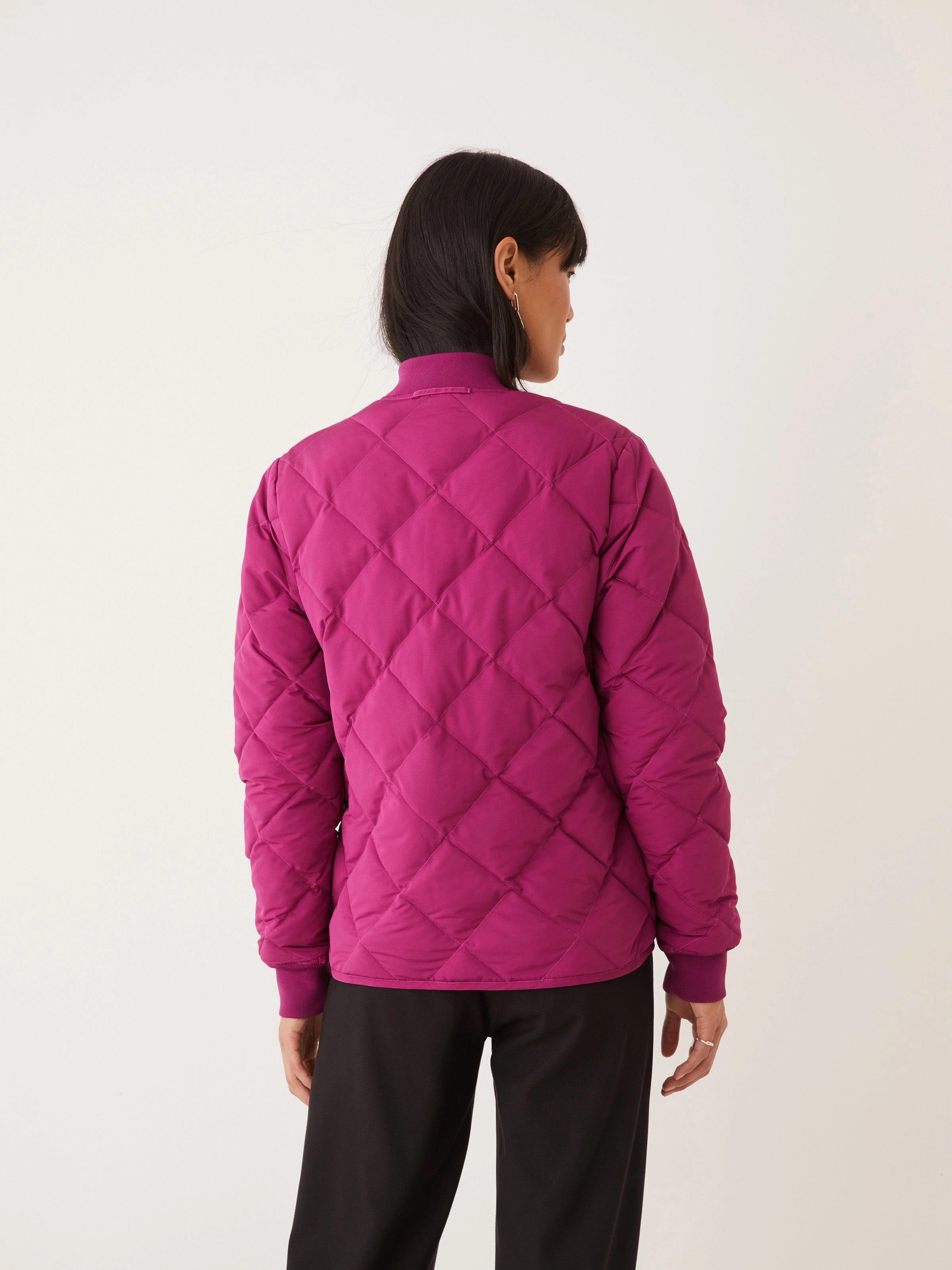 The Skyline Reversible Bomber in Dark Pink