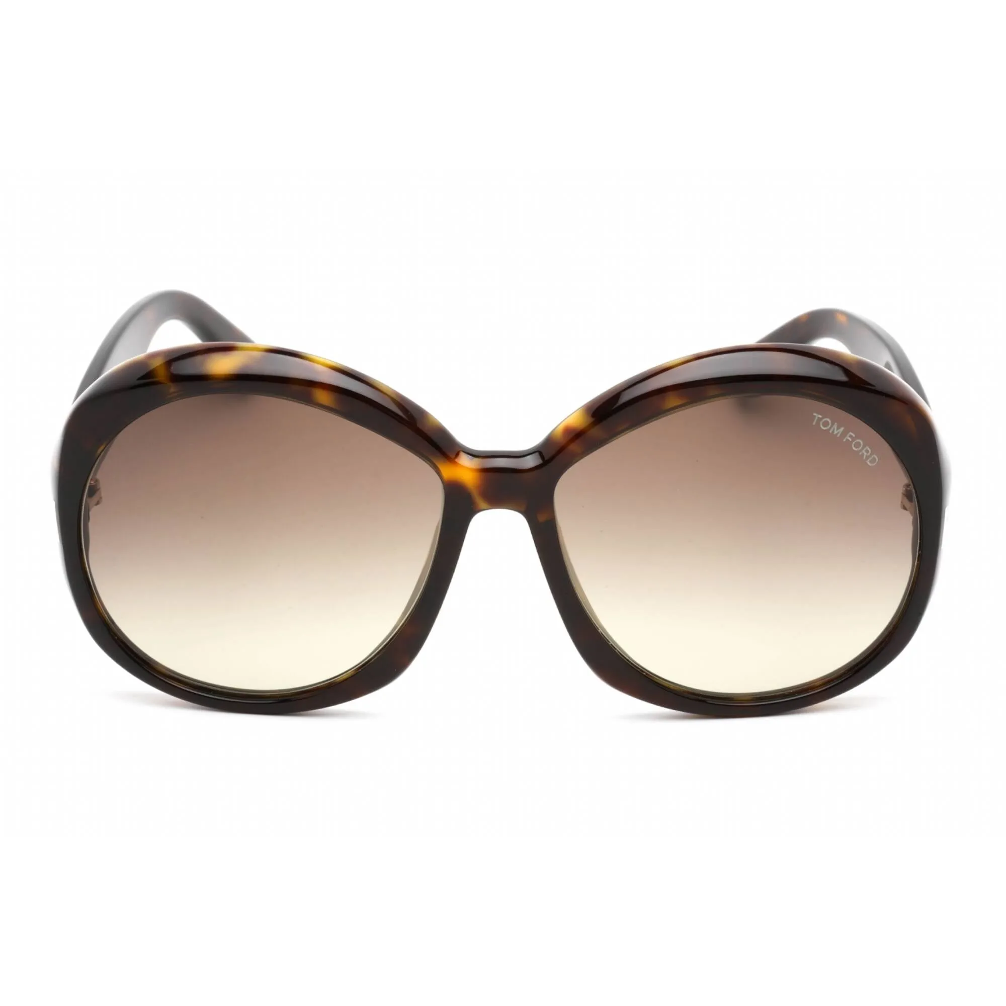 Tom Ford Women's Sunglasses - Dark Havana Plastic Oversized Shape Frame | FT1010 52B