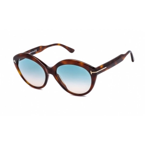 Tom Ford Women's Sunglasses - Gradient Green Lens Plastic Cat Eye Frame | FT0763 53P