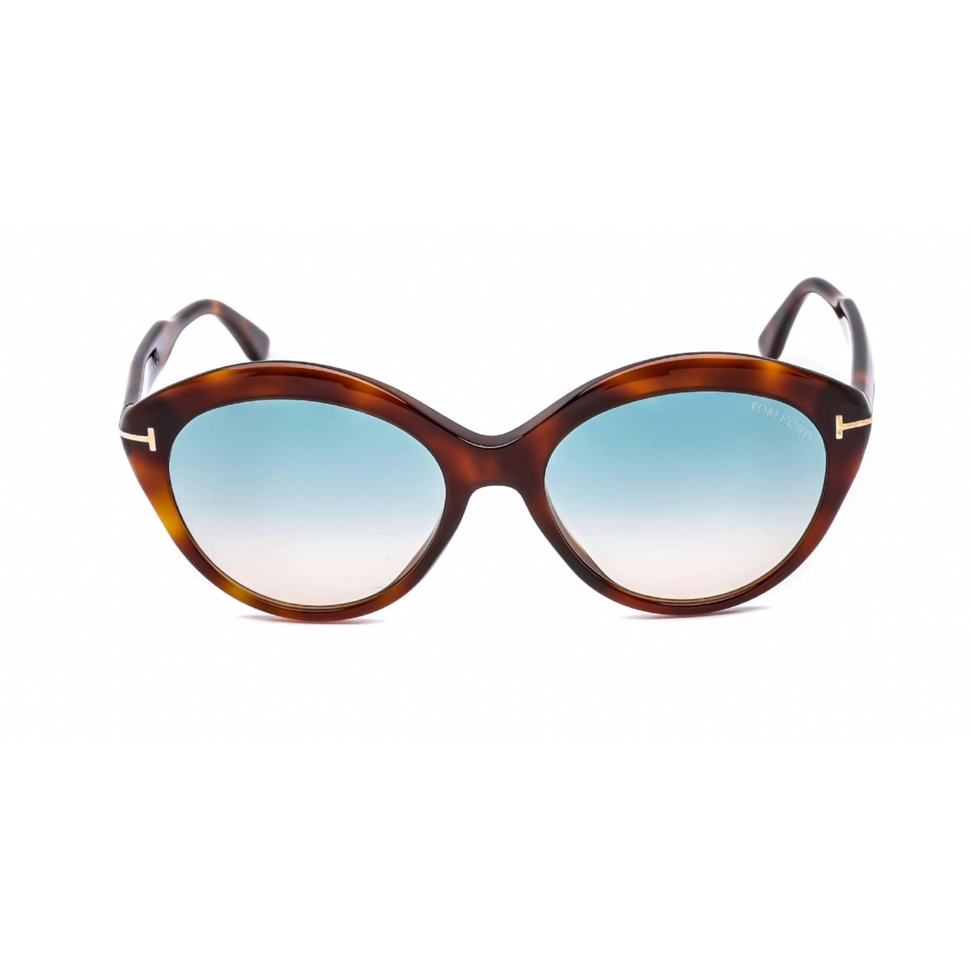 Tom Ford Women's Sunglasses - Gradient Green Lens Plastic Cat Eye Frame | FT0763 53P