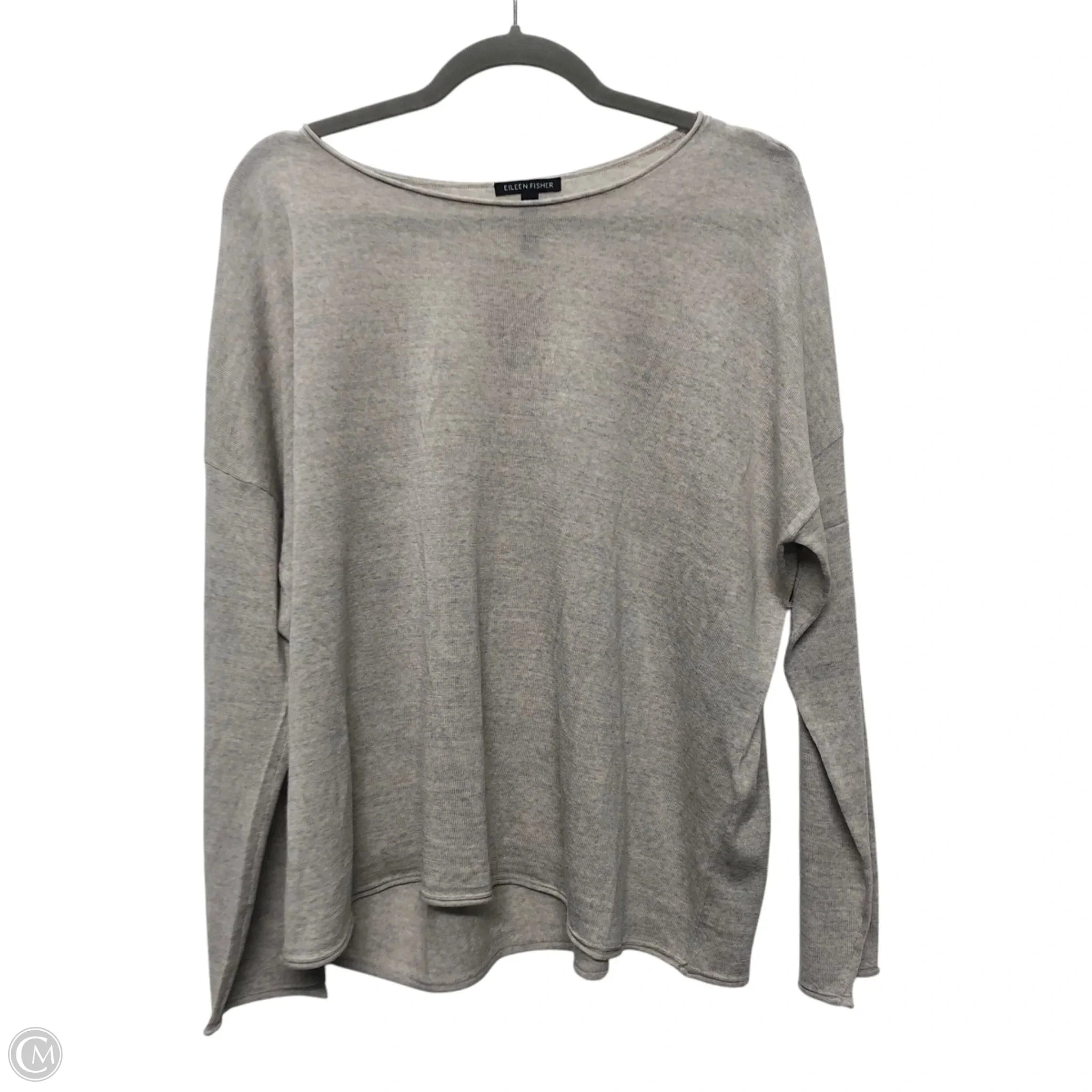 Top Long Sleeve By Eileen Fisher In Grey, Size: Xl