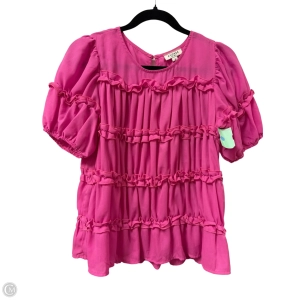 Top Short Sleeve By Andree By Unit In Pink, Size: S