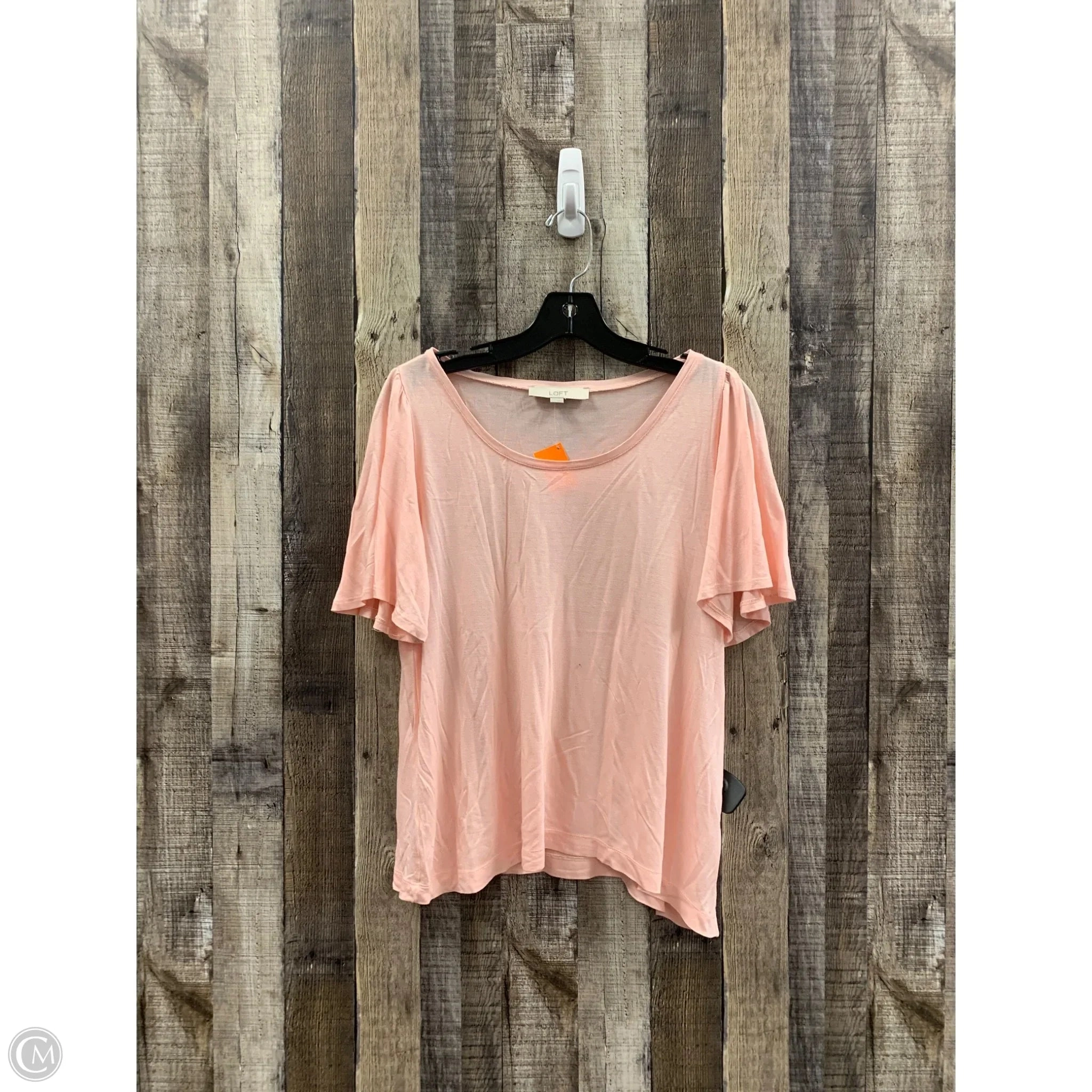 Top Short Sleeve By Loft In Pink, Size: M