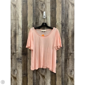 Top Short Sleeve By Loft In Pink, Size: M