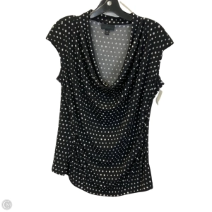 Top Short Sleeve By Worthington In Black & White, Size: Petite L