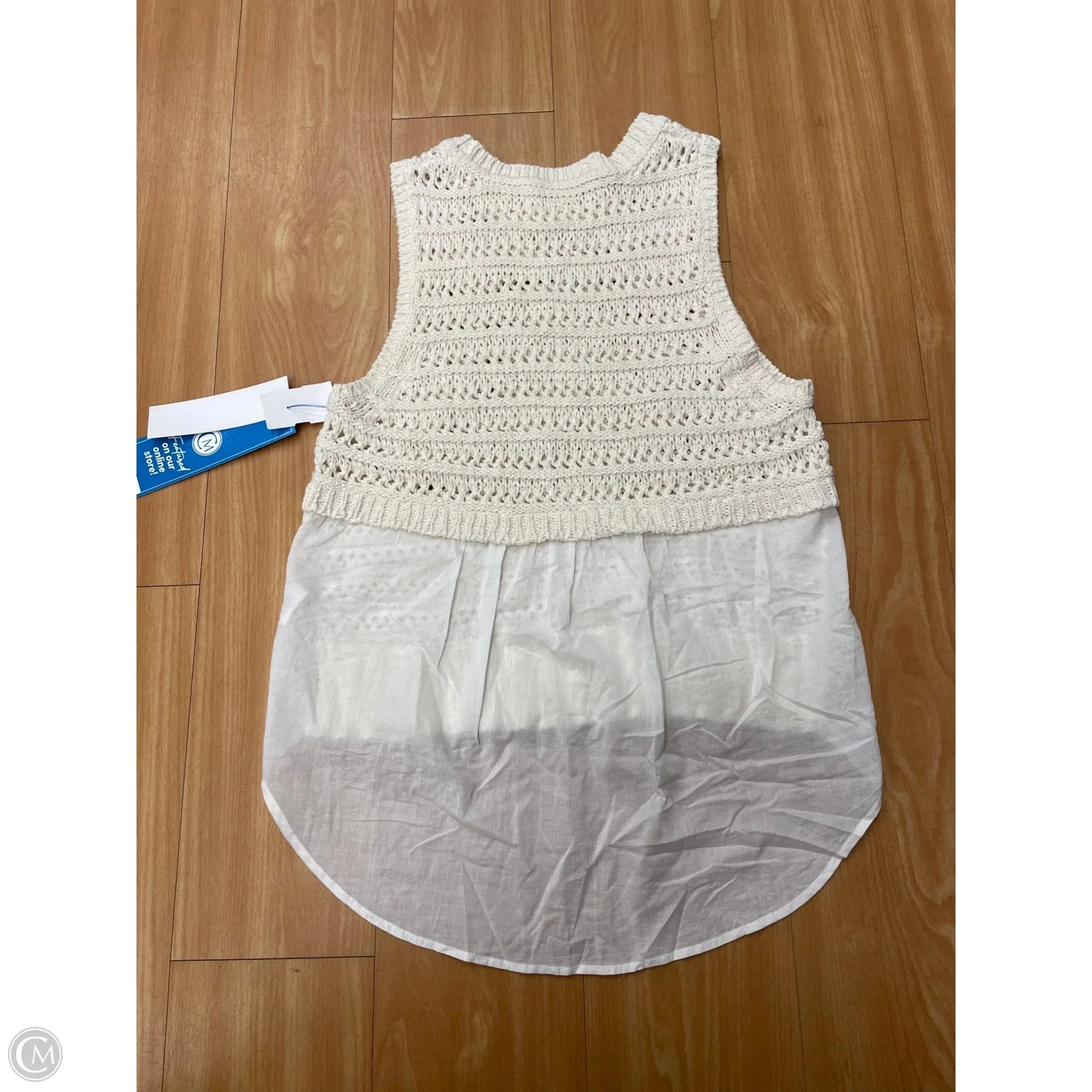 Top Sleeveless By Veronica Beard In Cream, Size: S