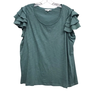 Top Ss Basic By Jane And Delancey In Green, Size:1X